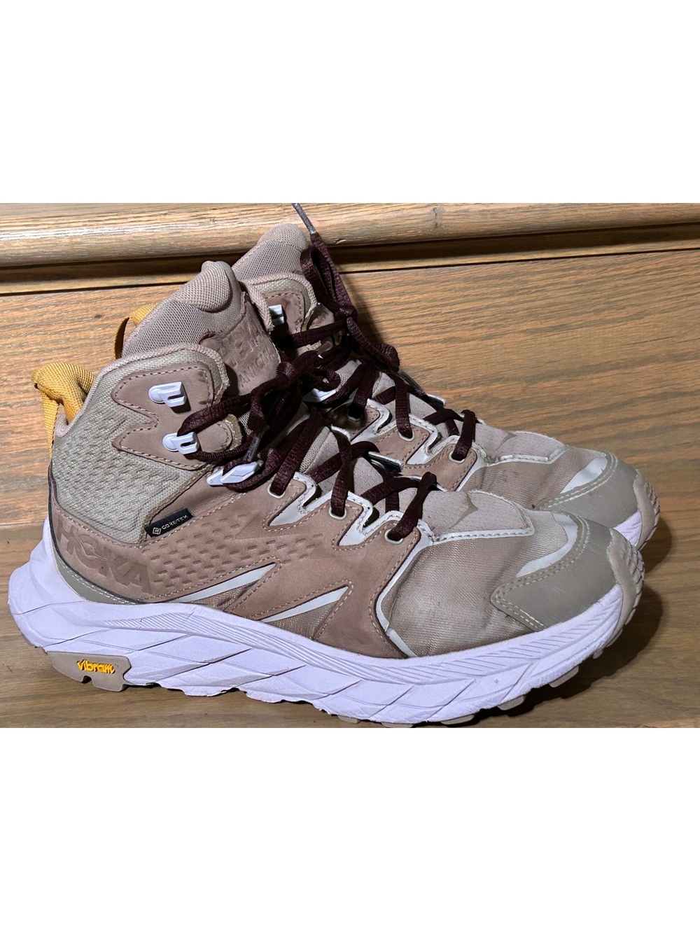 Hoka One One Men's Hiking Boots Size 8.5 Beige Gore-Tex